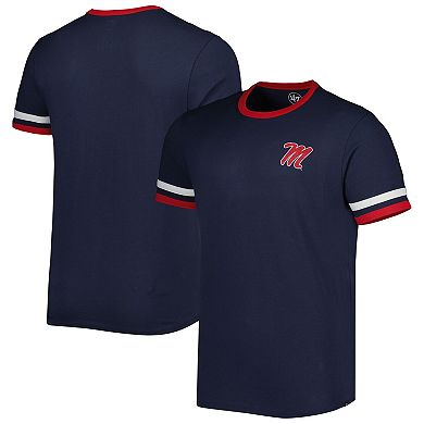 Men's '47 Navy Ole Miss Rebels Otis Ringer T-Shirt