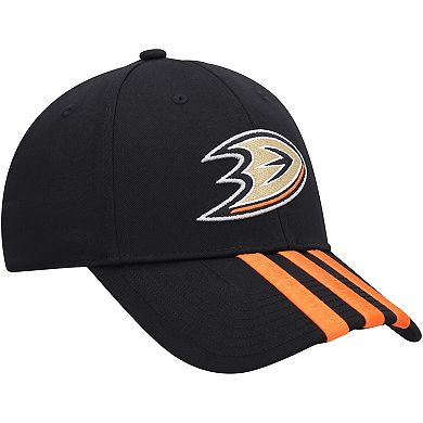 Men's adidas Black Anaheim Ducks Locker Room Three Stripe Adjustable Hat