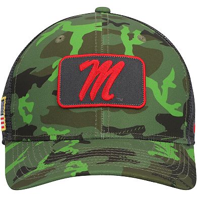 Men's Nike Camo/Black Ole Miss Rebels Classic99 Veterans Day Trucker Snapback Hat