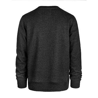 Men's '47 Heather Black Miami Heat Tribeca Emerson Pullover Sweatshirt