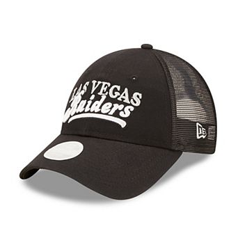 Women's New Era  Black Las Vegas Raiders Team Trucker 9FORTY Snapback Hat