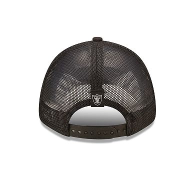 Women's New Era Black Las Vegas Raiders Team Trucker 9FORTY Snapback Hat