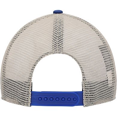 Men's '47 Royal/Tan Chicago Cubs Four Stroke Clean Up Trucker Snapback Hat