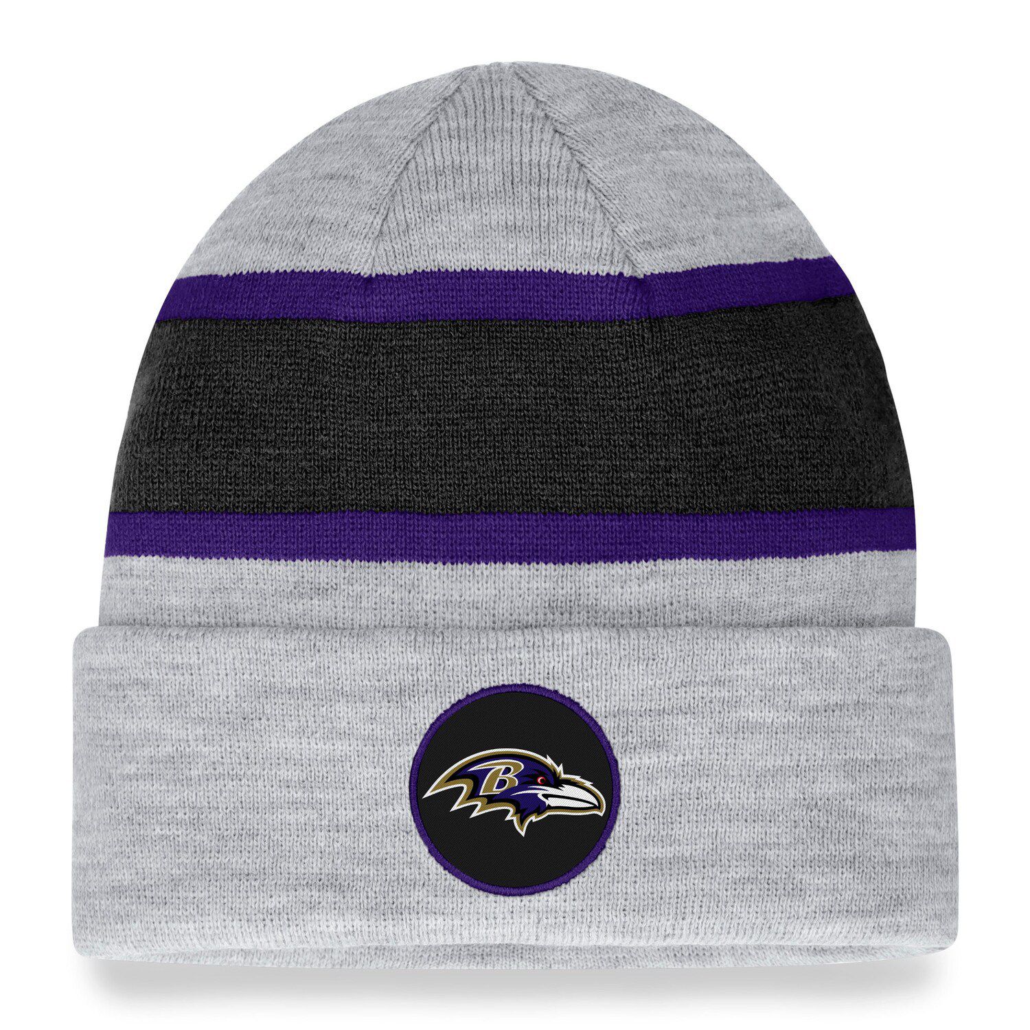 Women's WEAR by Erin Andrews Purple Baltimore Ravens Double Jacquard Cuffed  Knit Hat with Pom and Gloves Set