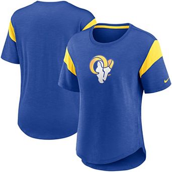 Women's Nike Heather Royal Los Angeles Rams Primary Logo Fashion Top