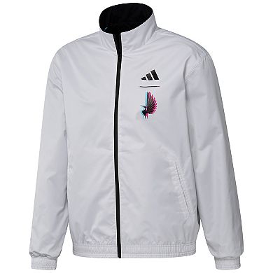 Men's adidas Black/White Minnesota United FC 2023 On-Field Anthem Full-Zip Reversible Team Jacket