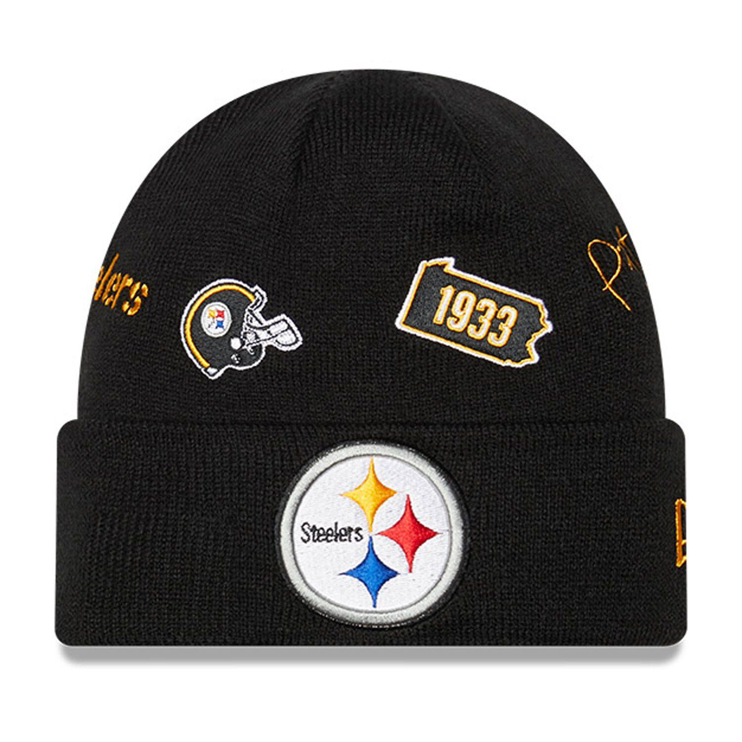 Outerstuff Toddler Boys and Girls Black Pittsburgh Steelers Wordmark Ears  Trooper Knit Hat