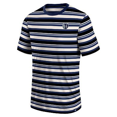Men's Fanatics Branded Navy Sporting Kansas City Shot Clock Stripe T-Shirt