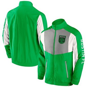 Men's Fanatics Branded Black Austin FC Net Goal Raglan Full-Zip Track Jacket