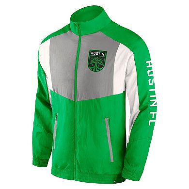 Men's Fanatics Branded Black Austin FC Net Goal Raglan Full-Zip Track Jacket