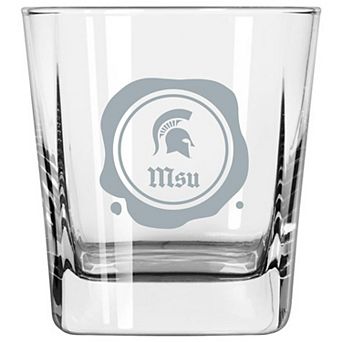 Michigan State Spartans 14oz. Frost Stamp Old Fashioned Glass