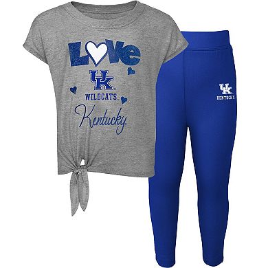 Preschool & Toddler Heathered Gray/Royal Kentucky Wildcats Forever Love T-Shirt & Leggings Set