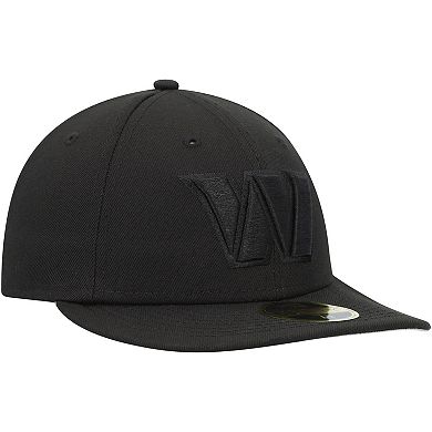 Men's New Era Washington Commanders Black on Black II Low Profile 59FIFTY Fitted Hat