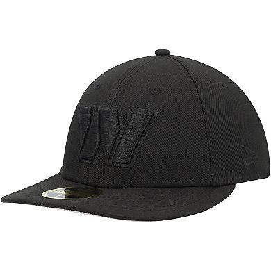 Men's New Era Washington Commanders Black on Black II Low Profile 59FIFTY Fitted Hat