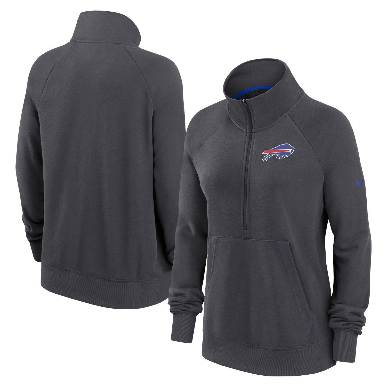 Men's Antigua Heathered Royal Buffalo Bills Reward Crewneck Pullover  Sweatshirt 