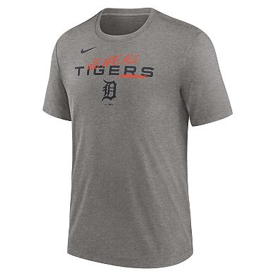 Men's Nike Heather Charcoal Detroit Tigers We Are All Tri-Blend T-Shirt