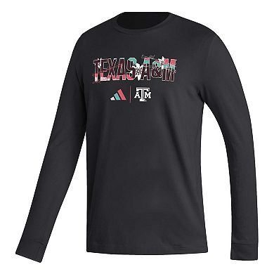 Men's adidas Black Texas A&M Aggies Honoring Black Excellence Long Sleeve T-Shirt