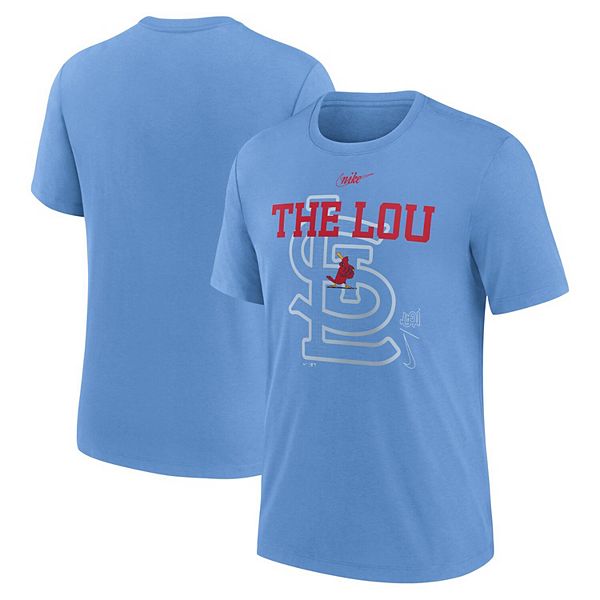 Men's St. Louis Cardinals Nike White/Light Blue Rewind 3/4-Sleeve T-Shirt