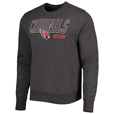 Men's '47 Charcoal Arizona Cardinals Locked In Headline Pullover Sweatshirt