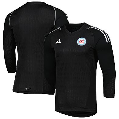 Men's adidas Black Chicago Fire 2023 Goalkeeper Long Sleeve Replica Jersey