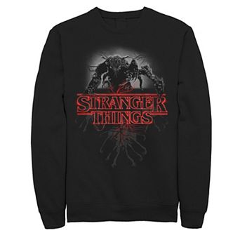 Big & Tall Stranger Things Demogorgon Glow Logo Fleece Graphic Pullover
