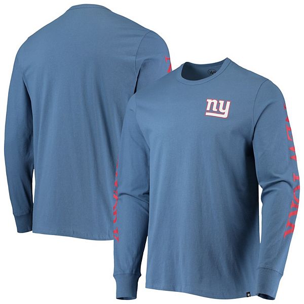 Men's '47 Royal New York Giants Franklin Long Sleeve T-Shirt