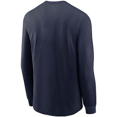 Men's Nike College Navy Seattle Seahawks Primary Logo Long Sleeve T-Shirt
