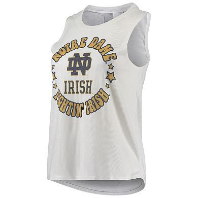 Women's Concepts Sport Navy/White Notre Dame Fighting Irish Ultimate Flannel Tank Top & Shorts Sleep Set
