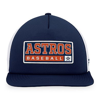 Men's Majestic Navy/White Houston Astros Foam Trucker Snapback Hat