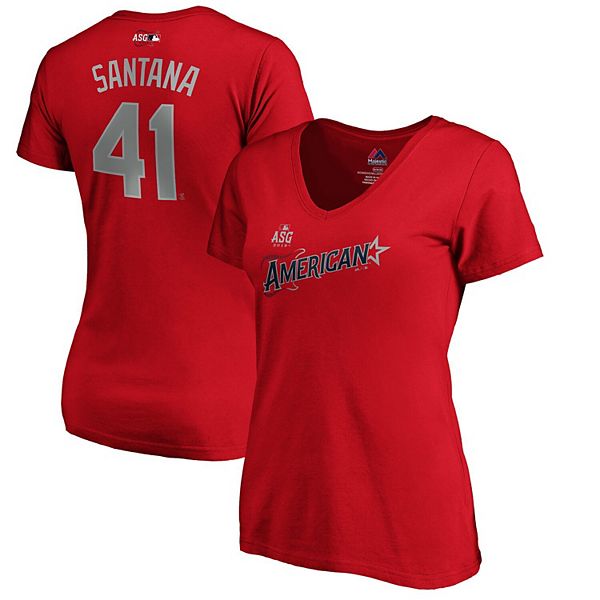 Men's American League Carlos Santana Majestic Red 2019 MLB All