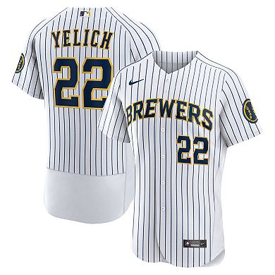 Men's Nike Christian Yelich White Milwaukee Brewers Team Alternate Authentic Player Jersey