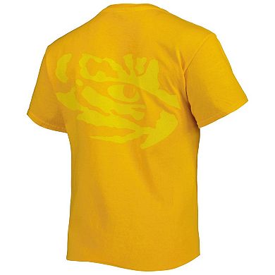 Women's '47 Gold LSU Tigers Vintage Tubular Hyper Bright 2-Hit Cropped T-Shirt