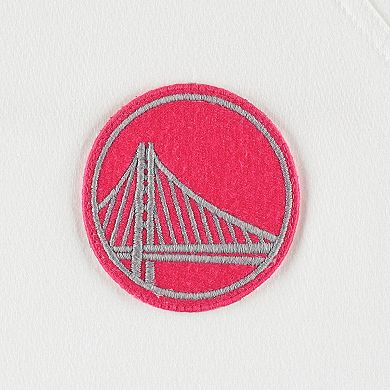 Women's Lusso White Golden State Warriors Margot Cropped Tri-Blend Cap Sleeve Sweatshirt