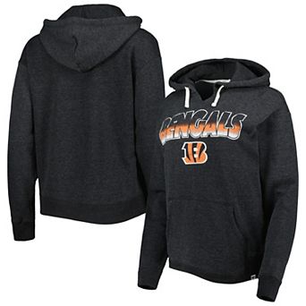 Women's '47 Black Cincinnati Bengals Color Rise Kennedy Pullover Hoodie