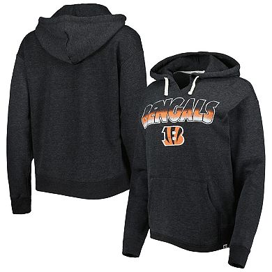 Women's '47 Black Cincinnati Bengals Color Rise Kennedy Pullover Hoodie