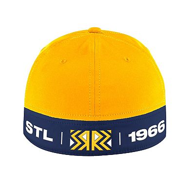 Men's adidas Yellow St. Louis Blues Reverse Retro 2.0 Flex Fitted Hat