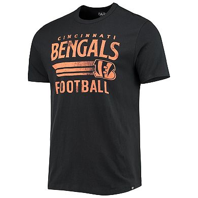 Men's '47 Black Cincinnati Bengals Conrider Franklin T-Shirt