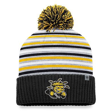 Men's Top of the World  Black Wichita State Shockers Dash Cuffed Knit Hat with Pom