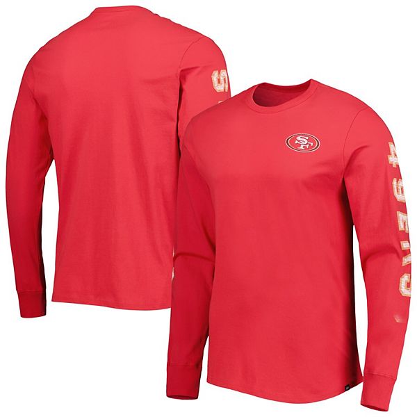 Men's '47 Scarlet San Francisco 49ers Franklin Long Sleeve T-Shirt
