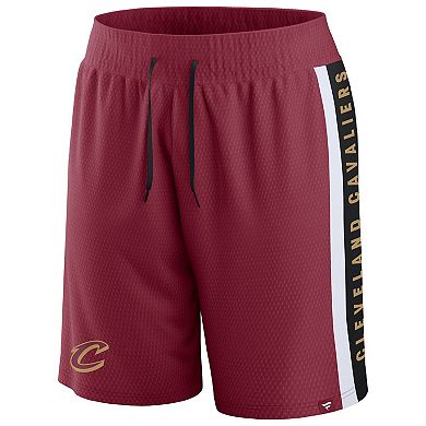 Men's Fanatics Branded Wine Cleveland Cavaliers Referee Iconic Team Mesh Shorts