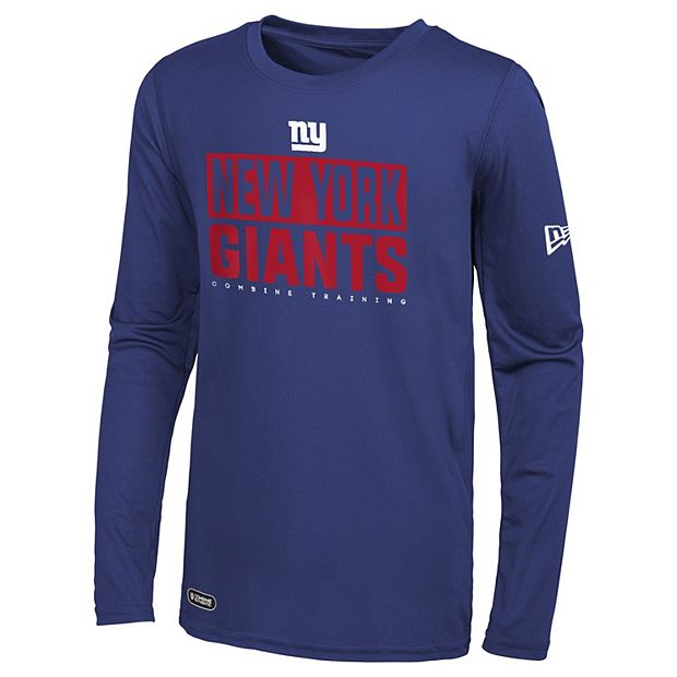 New York Giants Youth Icon Cotton Long Sleeve T-Shirt - Royal