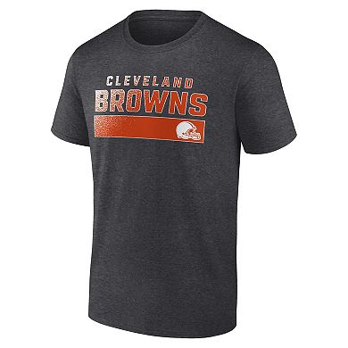 Men's Fanatics Branded Heathered Gray/Brown Cleveland Browns T-Shirt ...