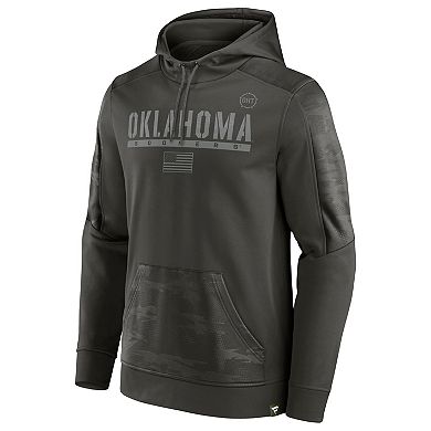 Men's Fanatics Branded Olive Oklahoma Sooners OHT Military Appreciation Guardian Pullover Hoodie