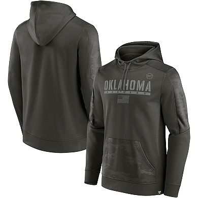 Men's Fanatics Branded Olive Oklahoma Sooners OHT Military Appreciation Guardian Pullover Hoodie