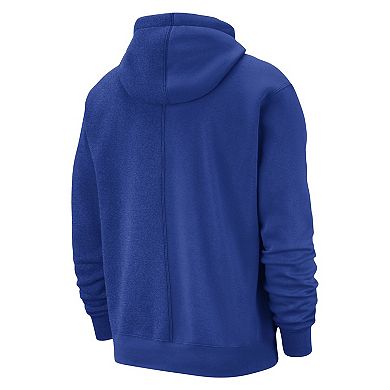 Men's Nike Blue Dallas Mavericks Courtside Versus Stitch Split Pullover ...