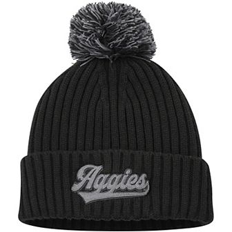 Men's adidas Charcoal Texas A&M Aggies Modern Cuffed Knit Hat with Pom