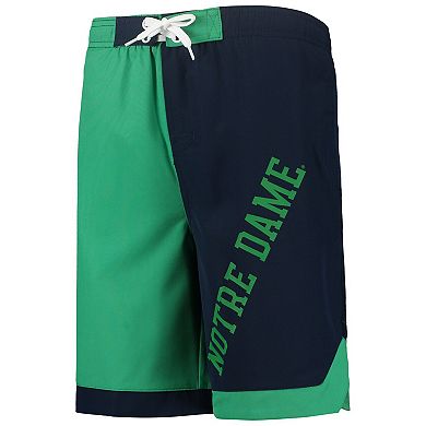 Youth Green/Navy Notre Dame Fighting Irish Conch Bay Swim Shorts