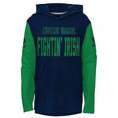 Girls Newborn & Infant Navy/Green Notre Dame Fighting Irish Too Much Love  Two-Piece Bodysuit Set