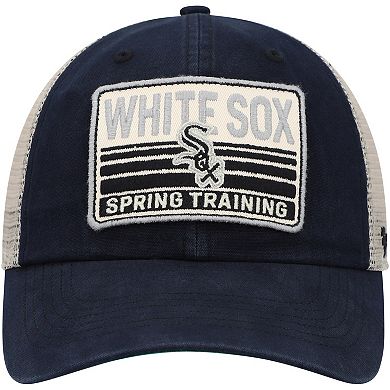 Men's '47 Black/Tan Chicago White Sox Four Stroke Clean Up Trucker Snapback Hat