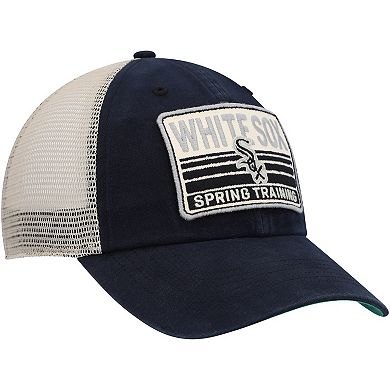 Men's '47 Black/Tan Chicago White Sox Four Stroke Clean Up Trucker Snapback Hat